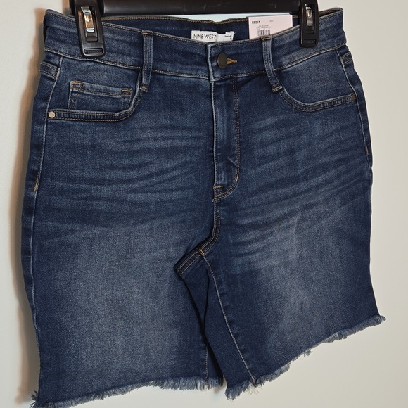 Nine West Pants - Nine West Denim Shorts, Medium Blue, Fringed Cuff, Size 4, NWT